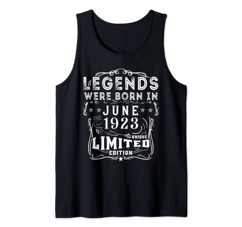 Cumpleaños Junio 1923 Edición Limitada Regalo Legend June Camiseta sin Mangas