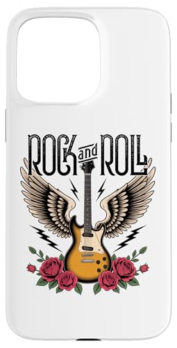 Vintage Retro Style 70s 80s Guitar with Wings Rock and Roll �X�}�z�P�[�X iPhone 15 Pro Max �p