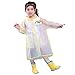 Produktbild EWQG-Pfanne Kinder Regenponcho Wasserdicht Leicht Regenmantel Atmungsaktiv Regenjacke Outdoor Regenponcho mit Tiermuster Kapuze für Jungen Mädchen -AA Schutz Overall (Farbe : Yellow, Size : XL)
