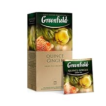 Greenfield Green Tea Quince Ginger Dessert Beverages Grocery Gourmet Food 25 Tea Bags