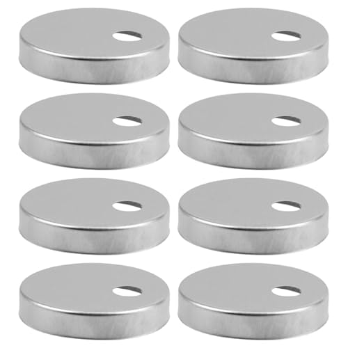 TEHAUX Toilet Bolt Covers 4 Pairs Round Decorative Screw Caps for Toilet Seat Bolts Easy Installation Bathroom Seat Cover Replacement Universal Fit Enhance Bathroom Decor