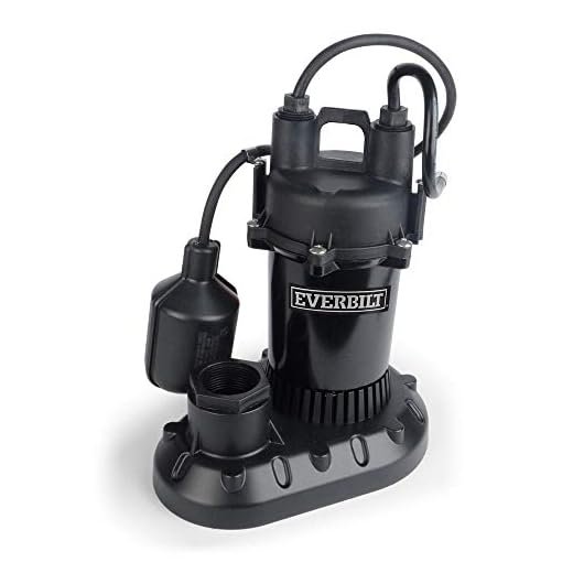 Everbilt HDPS50W Submersible Aluminum Sump Pump, Black