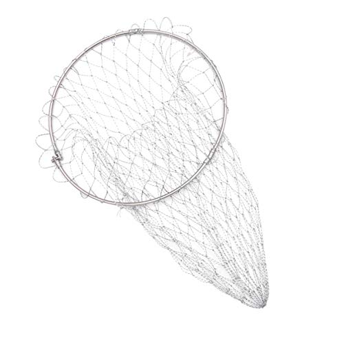 Clispeed 1 rede de pesca de aço inoxidável resistente a rasgos, rede de pesca dobrável, rede de pesc