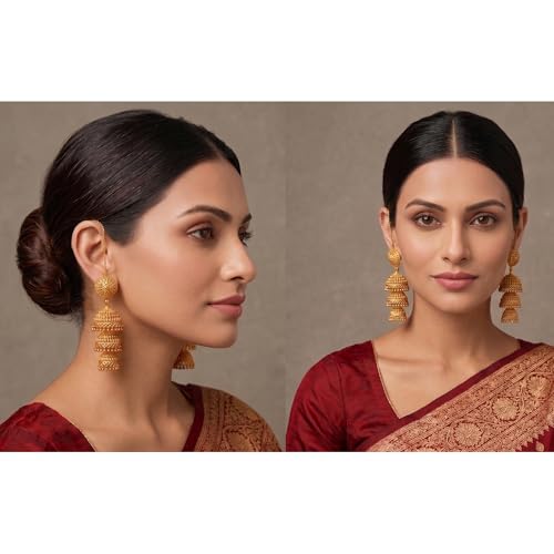 Image of JFL - Jewellery for Less Gold Plated Copper Earrings For Women