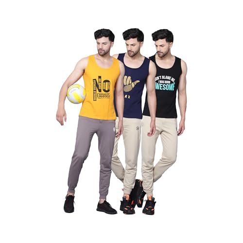 Image of Designer Men Vest Versatile Cotton Sando /Baniyan /Ganji for Boys - Perfect for Gym Workouts, Vacations, and Beaches
