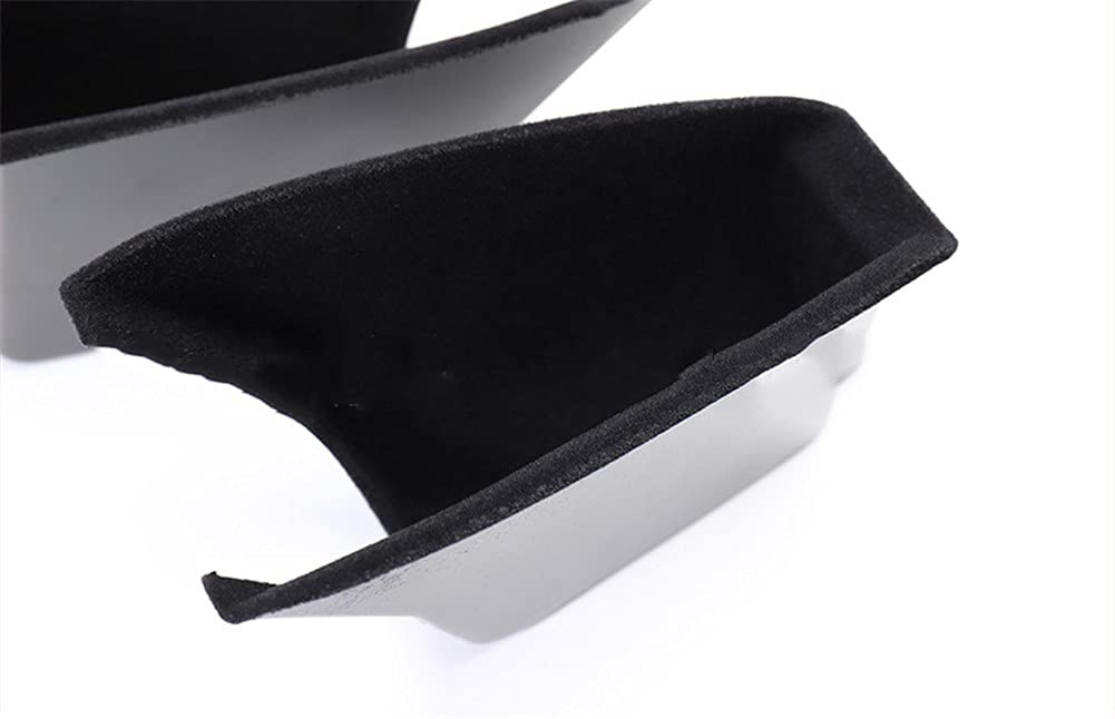 Autobro for Tesla Model 3 2018 2019 Door-Back Tray Storage Box Orangizer Handle Pocket Door Side Armrest Grab Tray Container Cover Phone Holder (Front-Row(2pc),Velvet)