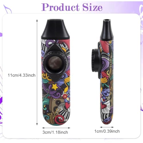 Image of HASTHIP Kazoo Musical Instruments for Kids and Adults Graffiti Style Kazoo Musical Instrument, Fashion Tunable Kazoos Instrument with 5Pcs Membrane, Lanyard, Playing Instructions, Storage Case