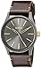 Nixon Sentry 38 Leather A377595-00. Gunmetal and Gold Men's Watch (38mm. Gunmetal/Gold Watch Face. 21mm Leather Band)