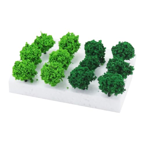 Angoily Mini Touffe De Buisson Boîte Décor De Paysage De Simulation De Végétation pour Maquettes Et Dioramas Miniature De Buissons Couleur De Base