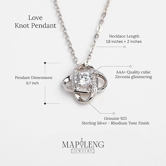 To My Mom Necklace from Daughter or Son – Love Knot Jewelry with Heartfelt Message Card, Elegant Luxury Gift Box, Thoughtful Gift for Mother’s Day, Anniversary, Birthday & Christmas - Image 6