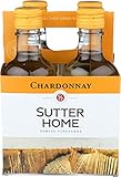 Sutter Home Chardonnay, White Wine, 187 mL Bottles, 4 pack