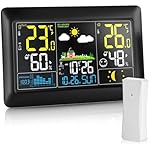 Estación Meteorológica Inalámbrica, Pantalla VA de...: Modelo 2025: Pantalla grande de 7,5 pulgadas con dígitos extra grandes – perfectamente legible desde cualquier ángulo. ¡Un regalo de Navidad ideal para familia y amigos!* La vibrante pantalla VA recuerda a un televisor y garantiza una visión clara de...
