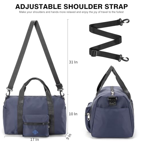 Image of For United Airline 17x10x9 Inches Personal Item Underseat Travel duffle bag, ports Tote Gym Bag,Shoulder Weekender Overnight Bag (Navy)