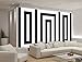Produktbild Delester Design 857-P8 Decoration Murale Motif Geometrie Noir/Blanc 254 x 368 cm