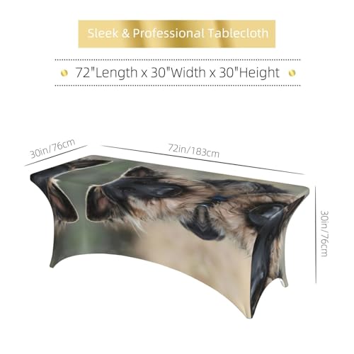 Nappe rectangulaire en élasthanne imprimé berger allemand