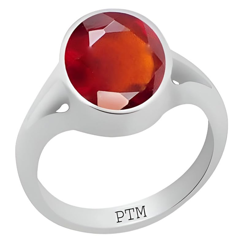 ptm 925 Sterling Silver Gomed (Hessonite) 7.25 Ratti or 6.5 cts Natural Gemstone Bis Hallmark Ring for Men & Women-picture-37