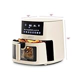 DASH 7qt Clear View Digital Air Fryer - Cream