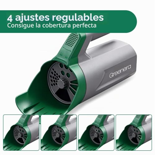 Esparcidor de semillas de mano multiusos de 1 litro, mini esparcidor de césped y sal de precisión. 4