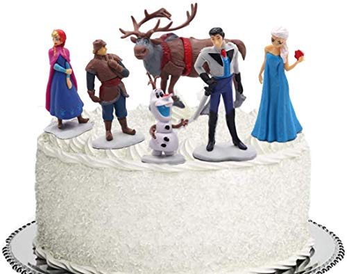 Frozen Cake Topper Action Figures Toys Frozen Cake Decorations For Frozen Party Supplier Birthday (6 Pcs) #TOP2
