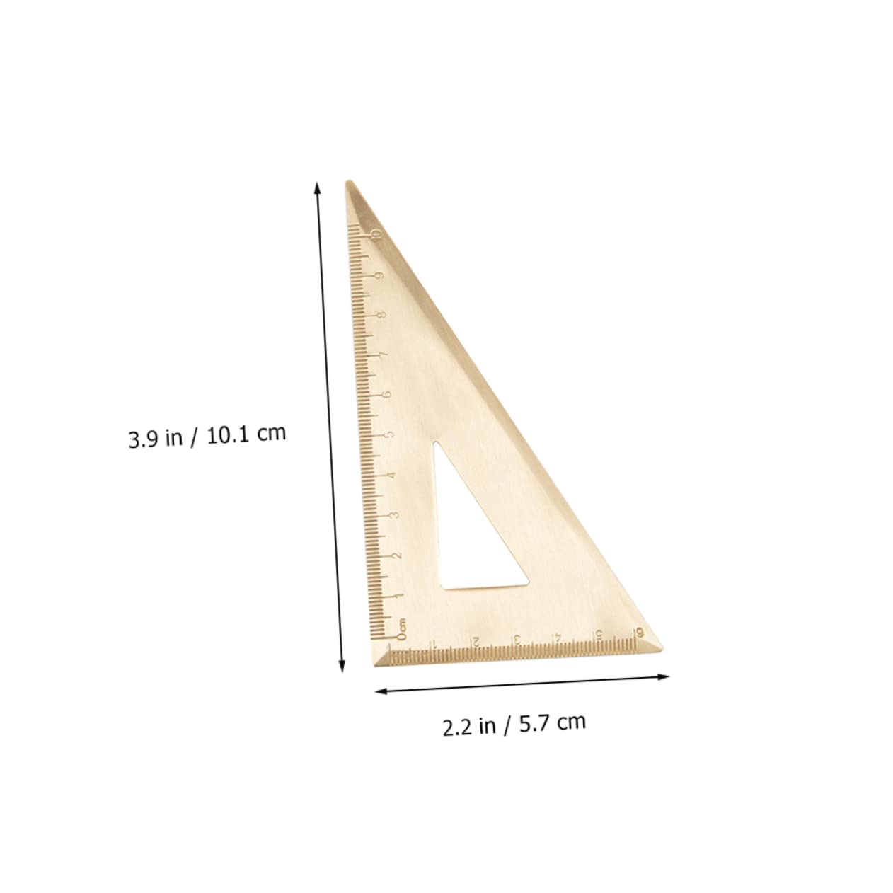 3 Set Di Righello Triangolare Goniometro E Righello in Ottone Per Strumenti Di Misurazione Del Disegno