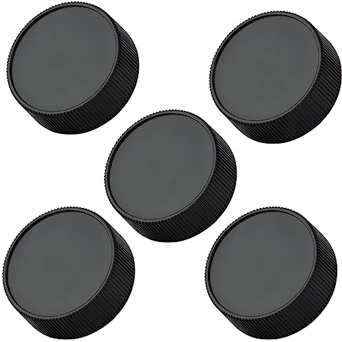 Zunate Camera Lens Rear Cap, 5Pcs Lightweight Portable Solid WearResistant Plastic Protective Cover Fits for M M6/7/8 LM Camera