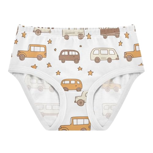Wusikd Cute Car Girls' Underwear Cotton Stars Girls Briefs Soft Toddler Underwear 2T