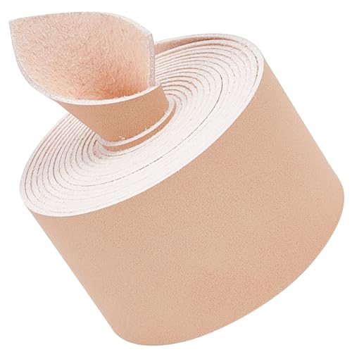 GORGECRAFT 37.5mm x 2m Flat Leather Cord 1.2mm Thick Leather Strap Strips Lychee Grain Threads Rope Strings for DIY Crafts Guitar Belt Necklace Bracelet Jewelry Making Braiding Supplies
