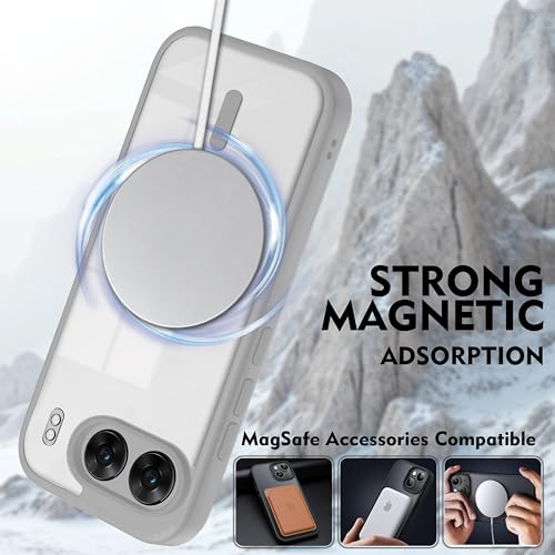 Image of V-TAN Back Cover for Oneplus Nord 4 5G Compatible Case, Matte Finish Transparent Magnetic Case, TPU, Camera Protective Shockproof Cover (Grey)