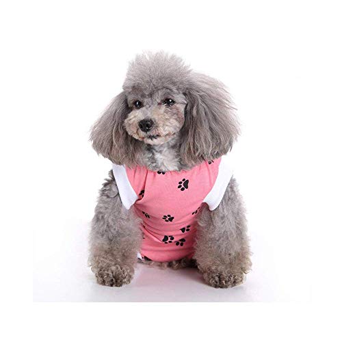 Dog Surgery Recovery Suit Cat Surgical Post Spay Shirt Onesie for Dogs & Cats Cone Collar Alternative After Surgery Shirts Protective Wound Licking Chest Bandage Anti Anxiety Soft Fabric - M