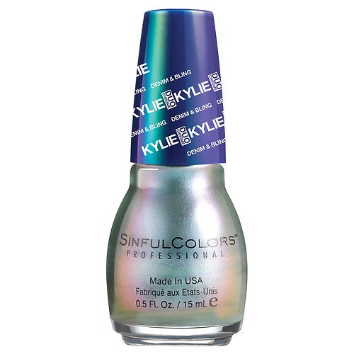 SinfulColors Kylie Jenner Denim & Bling Collection, Kleopatra (Green Iridescent Pearl) 0.5 oz