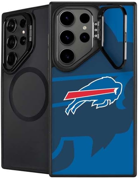 Skinit Kickstand Phone Case Compatible with Galaxy S24 Ultra - Officially Licensed NFL Buffalo Bills Double Vision Design