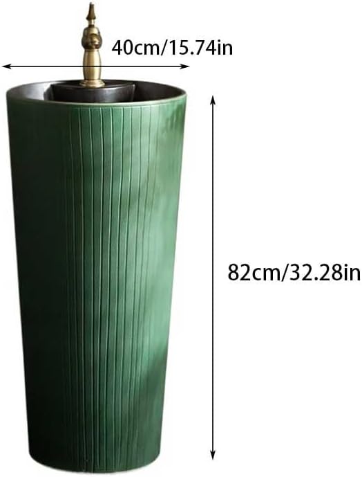 Bathroom Countertop Vessel Sink Floor-standing Pedestal Basin Outdoor Wash, Garden Sink Pedestal Sink Vanity