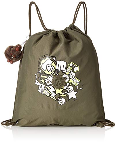 Kipling Supertaboo Light: Bolsa de Deporte Infantil  44 cm   Color Garden Grey Fun  tamaño