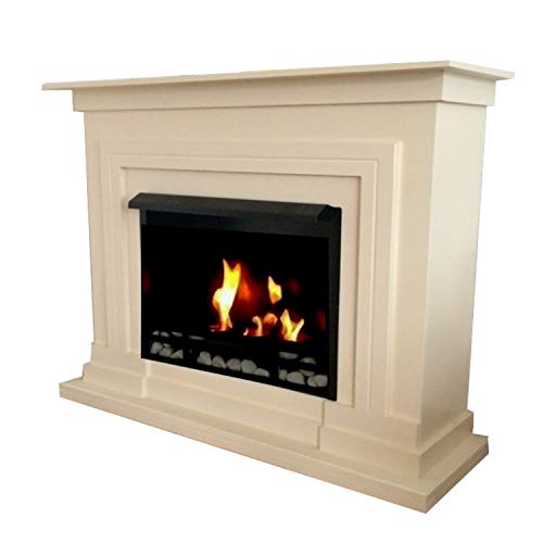 Kaminbau Mierzwa ( df-shopping ) Ethanolkamin Gelofen Gelkamin Kaminofen XXL Berlin Deluxe Royal Farbe Creme Gratis Zubehör