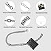 Clip and Go Strap for Phone Gun Metal Chain with Black Pouch Wallet Crossbody Phone Lanyard for Women with Cell Phone Stand Holder 2 Patches Tether Adjustable Anti Theft for iPhone 16 15 14 All Phones