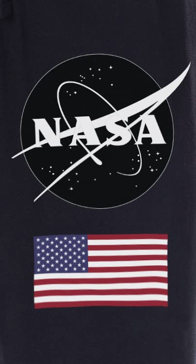 NASA Mens' Logo Icon American Flag Space Sleep Pajama Pants3
