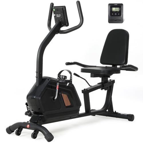 ISE Liegeheimtrainer, Liegeergometer Magnetisch, Hometrainer Fahrrad mit...