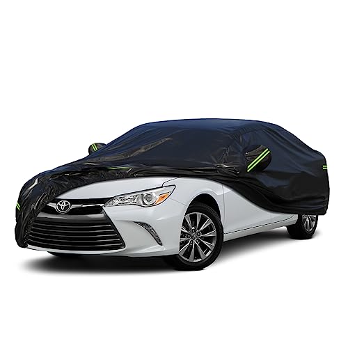 Image of Kaugung 7 Layers Car Cover Custom Fit Toyota Camry from 1991 to 2025, Outdoor Waterproof All Weather Sun Rain Dust Snow Protection with Zipper Door.(USA Warehouse,Within 3-7 Days)