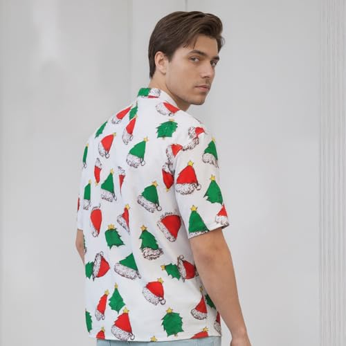 Image of Men's Hawaiian Shirt Tops Vintage Short Sleeve Button Down Beach Shirt Male Tropical Floral Summer Pullover Party Holiday