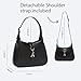 Keyli Shoulder Bag for Women Vegan Leather Shoulder Handbags Small Cute Hobo Purses trendy Top Handle Crossbody Bag with Adjustable Strap Black