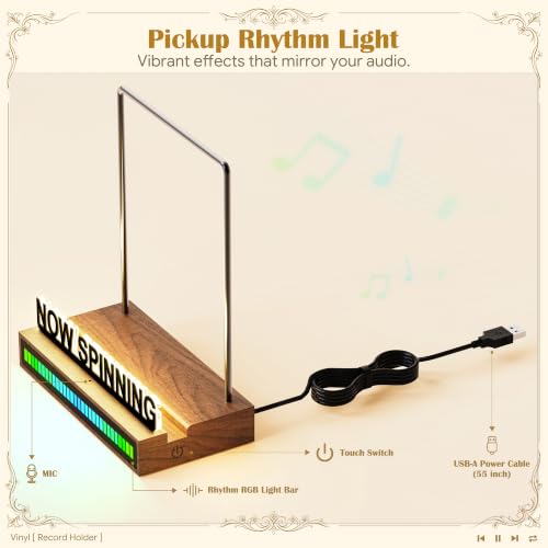 Présentoir vinyle haut de gamme avec éclairage led multicolore - 3