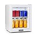 Klarstein Brooklyn Mini Frigo, Frigo Portatile da Camera, Frigorifero Piccolo Silenzioso da Ufficio, Mini Frigo da Camera, Porta in Vetro e Ripiani Rimovibili, Frigo Bar da Campeggio 12-15°C, 23L