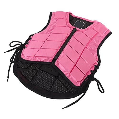 Qudinip Chaleco Ecuestre para Niños, Equipo de Protección para Montar a Caballo de Seguridad Acolchado con Espuma con Diseño Lateral Ajustable para un Ajuste Cómodo, Absorción de (CS)