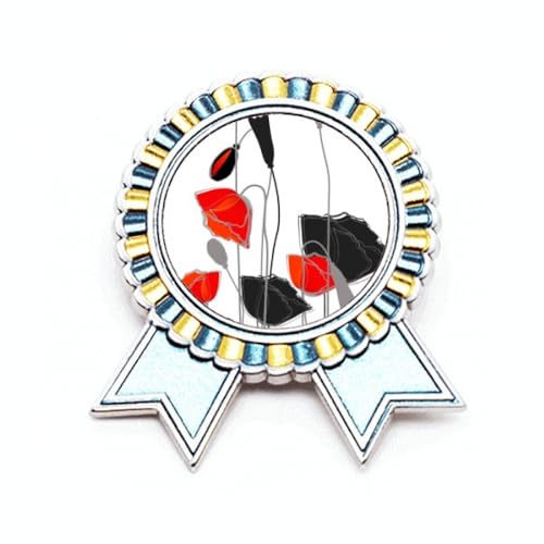 Pin's fleur rouge en métal pour personnaliser vos vestes
