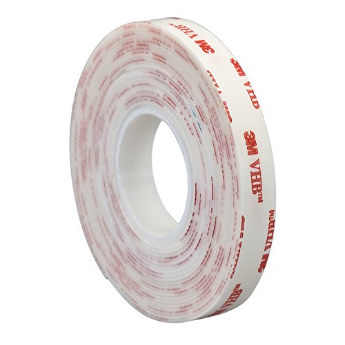 Image of 3M VHB Heavy Duty Mounting Tape 4950, 7 /8 inch x 5 yards, White, Double-Sided, Permanent, High Strength, Long-Term Durability