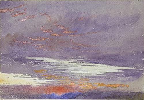 Toile John Ruskin nuages violets de l'aube 60x90cm pour habiller un grand mur vide