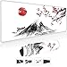 Produktbild Owege Gaming Mauspad Weiß XXL 800 x 300 mm Japan Tuschemalerei Berg Sakura Sonne Berg Fuji Mousepad Groß Vernähte Kanten Wasserdicht Anti-Rutsch für PC, MacBook,Laptop, Polyester