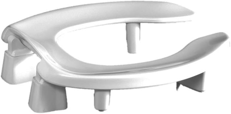 Centoco 3 inch Raised Toilet Seat for Seniors, Round, Open Front No Cover, Plastic, Made in the USA, 3L300STSCC-001, White
