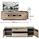 Stella Trading BELLANO TV-Lowboard in Viking Eiche Optik, Graphit - Moderner TV Schrank mit Schubladen und viel Stauraum für Ihr Wohnzimmer - 205 x 63 x 44 cm (B/H/T)