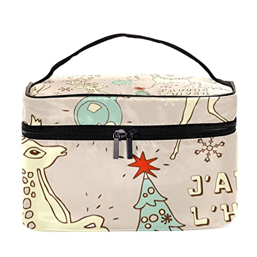Trousse de toilette cerfs de Noël pour voyage femme